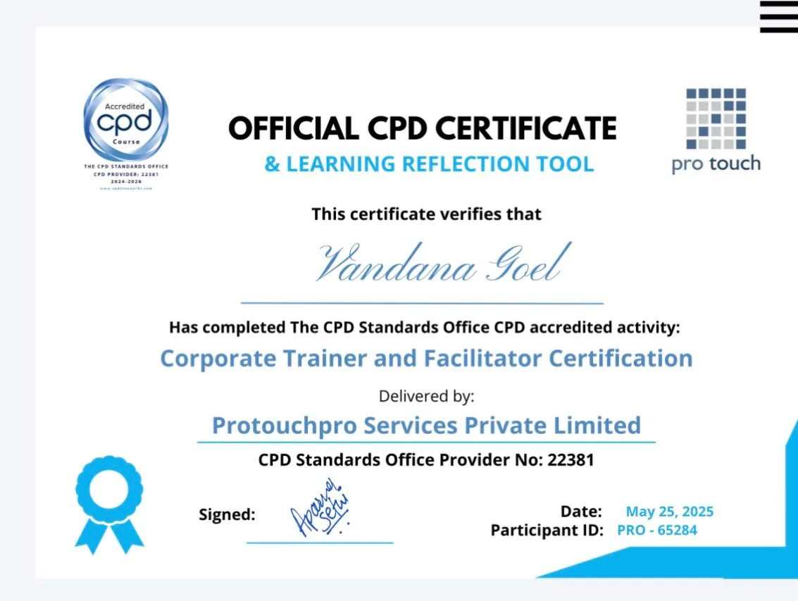 CPD Facilitator Certificate